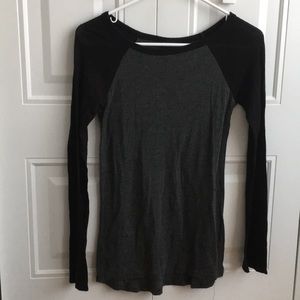 Black and gray baseball long sleeve